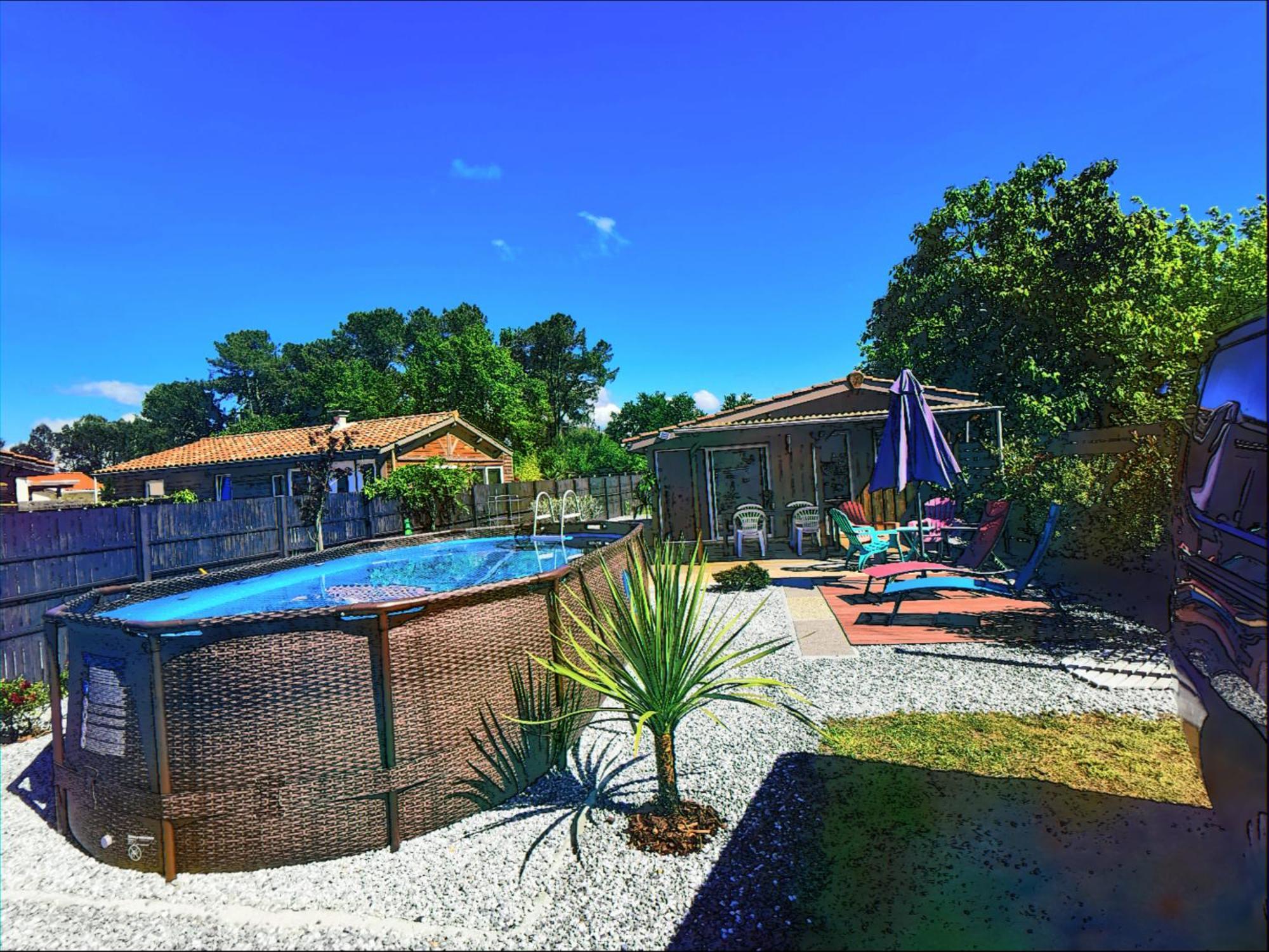 Maison Piscine Privee 4A5 Pers9 & 11 Kms Des Plages Oceanes Et Du Lac Linxe Экстерьер фото
